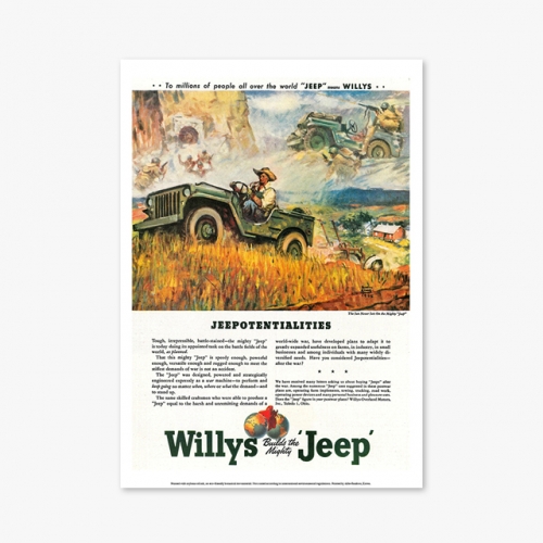 [빈티지아트포스터] Willys Jeep - 123