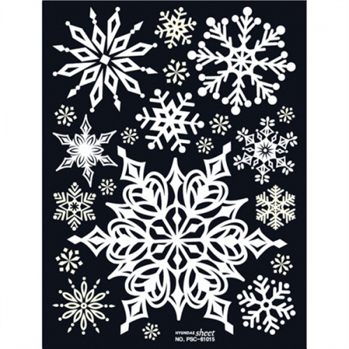 크리스마스 스티커(PSC-61015) 스노우플라워-L1/눈꽃스티커
