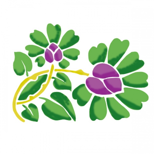 스텐실 도안(ST-2042)러블리 꽃
