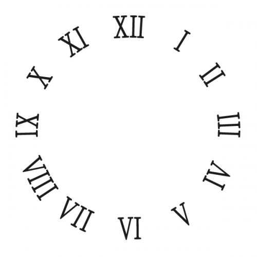 스텐실 도안(ST-3023)로마숫자 시계