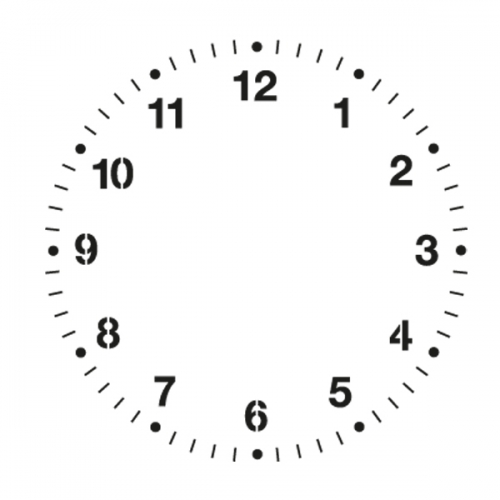 스텐실 도안(ST-5042) 로맨틱 시계