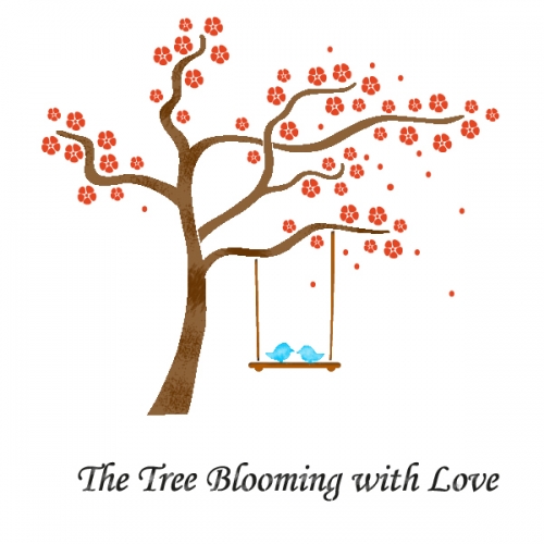 스텐실 도안(ST-8004) 사랑이 꽃피는 나무