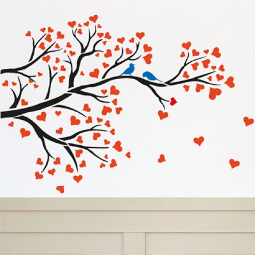 벽화 스텐실 도안(MF-1509) 사랑나무