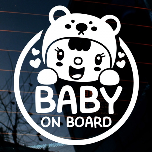 자동차스티커_뽀모 원 baby on board