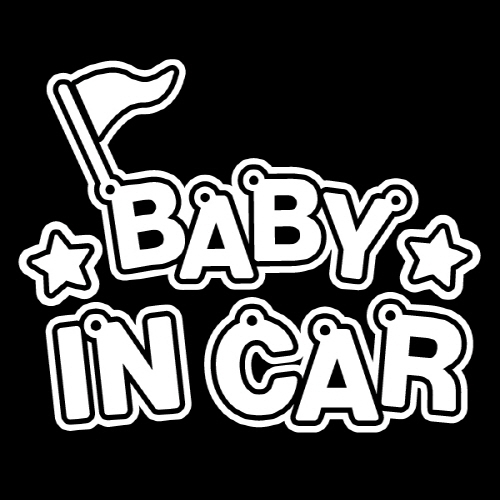 자동차스티커_플래그_Baby in Car