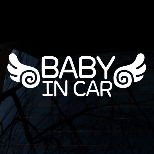 글씨 BABY IN CAR