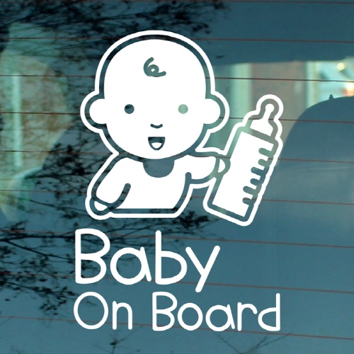 분유병과 아기 Baby on board