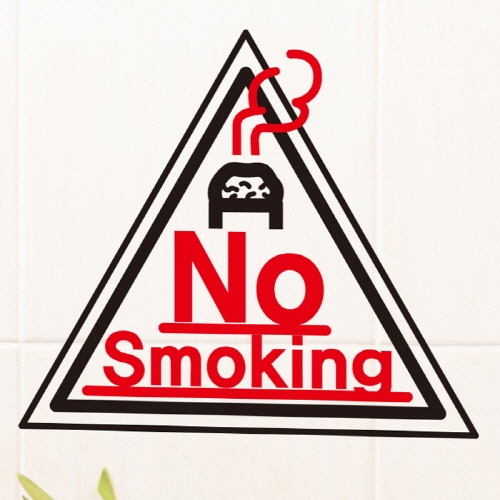 금연스티커_심볼 삼각형 NO SMOKING