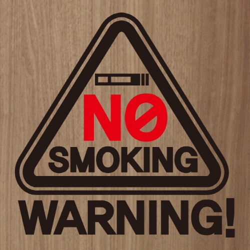 금연스티커_심볼 라운드 삼각형 NO SMOKING WARNING
