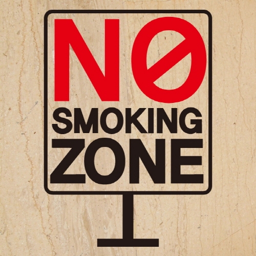 금연스티커_심볼 네모 NO SMOKING ZONE