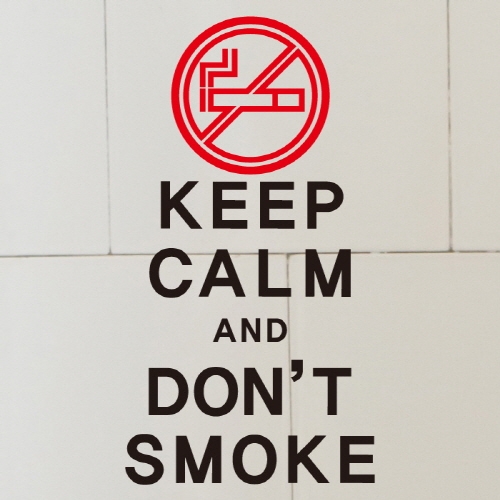 금연스티커_keep calm and don't smoke