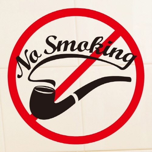 금연스티커_담배 파이프 no smoking