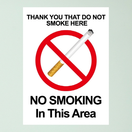 금연스티커_사인 NO SMOKING IN THIS AREA 01(칼라)
