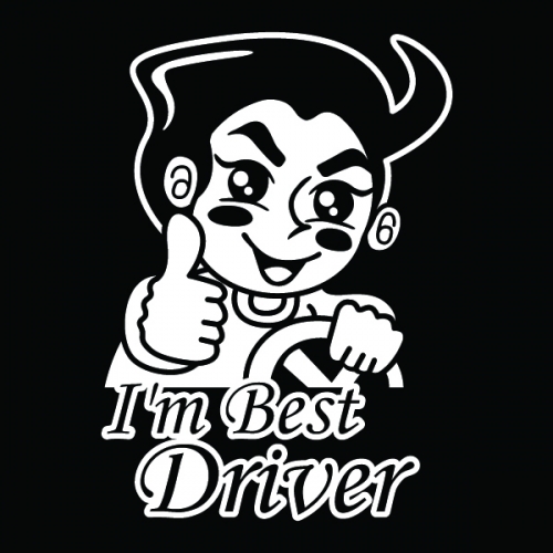 자동차스티커_I'm best driver