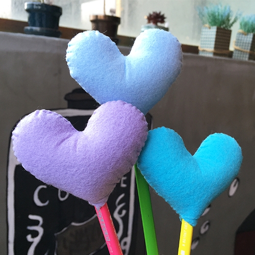 [DIY 패키지상품] heart pencil topper-blue type
