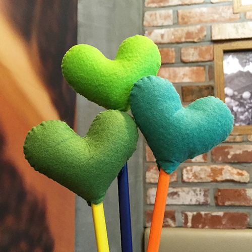 [DIY 패키지상품] heart pencil topper-green type