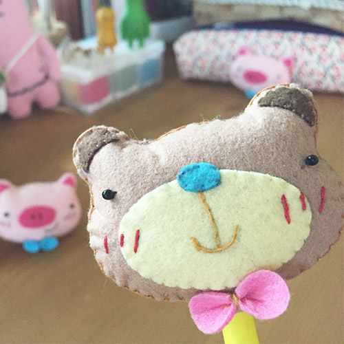 [DIY 패키지상품] cute pencil topper-bear