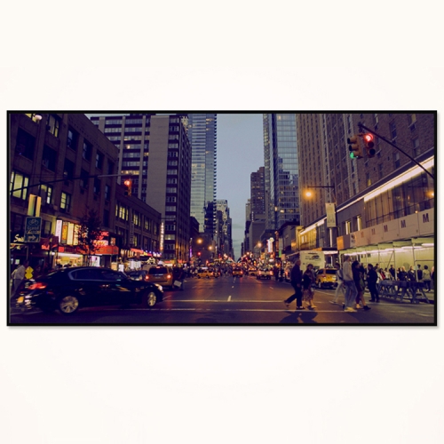 와이드 액자/ FA352 뉴욕의 밤거리 - 알루미늄 대형  슬림 모던 액자