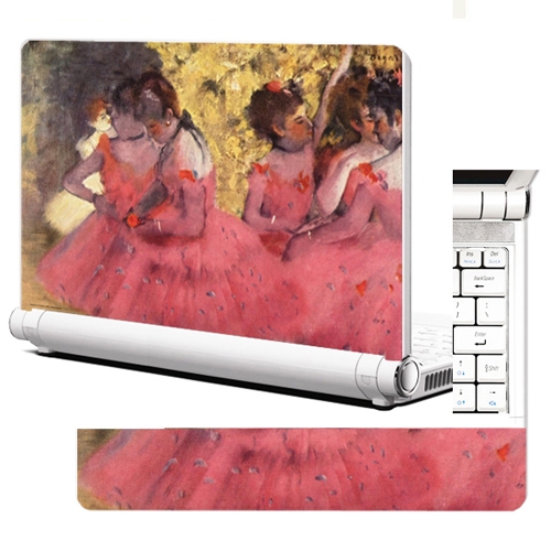 NB222-에드가 드가-무대 세트 사이의 분홍 옷을 입은 무용수들 1884-노트북스티커