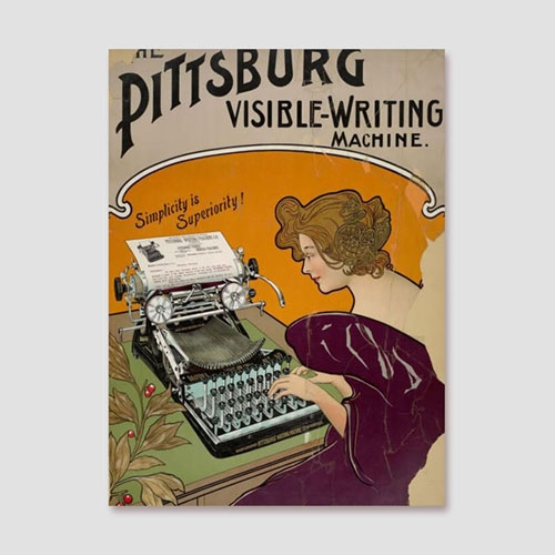 CAS325-빈티지포스터-Ittsburg Writting Machine